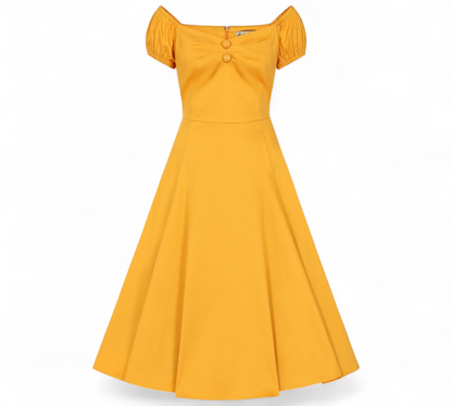 Dolores Doll Kleid uni mustard