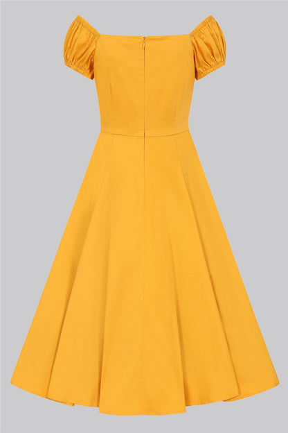 Dolores Doll Kleid uni mustard