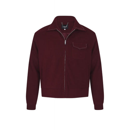 Morgan 1950er Jacket in burgundy und navy