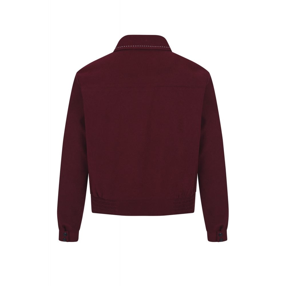 Morgan 1950er Jacket in burgundy und navy