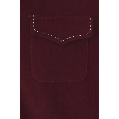 Morgan 1950er Jacket in burgundy und navy