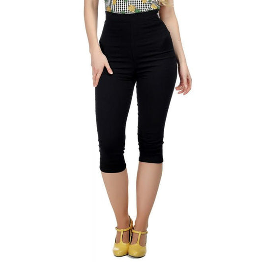 Gracie Plain Capris schwarz und navy