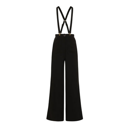 Glinda Plain 40s Trousers schwarz und navy