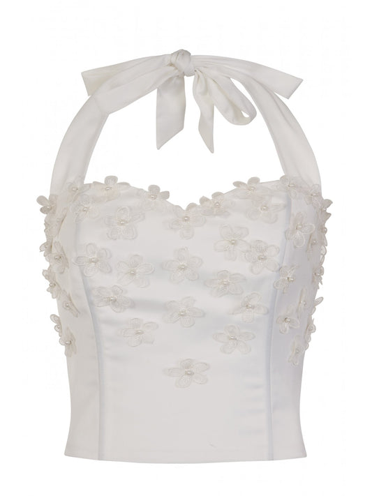 Vintage Occasion Wedding-Korsagen-Top ivory