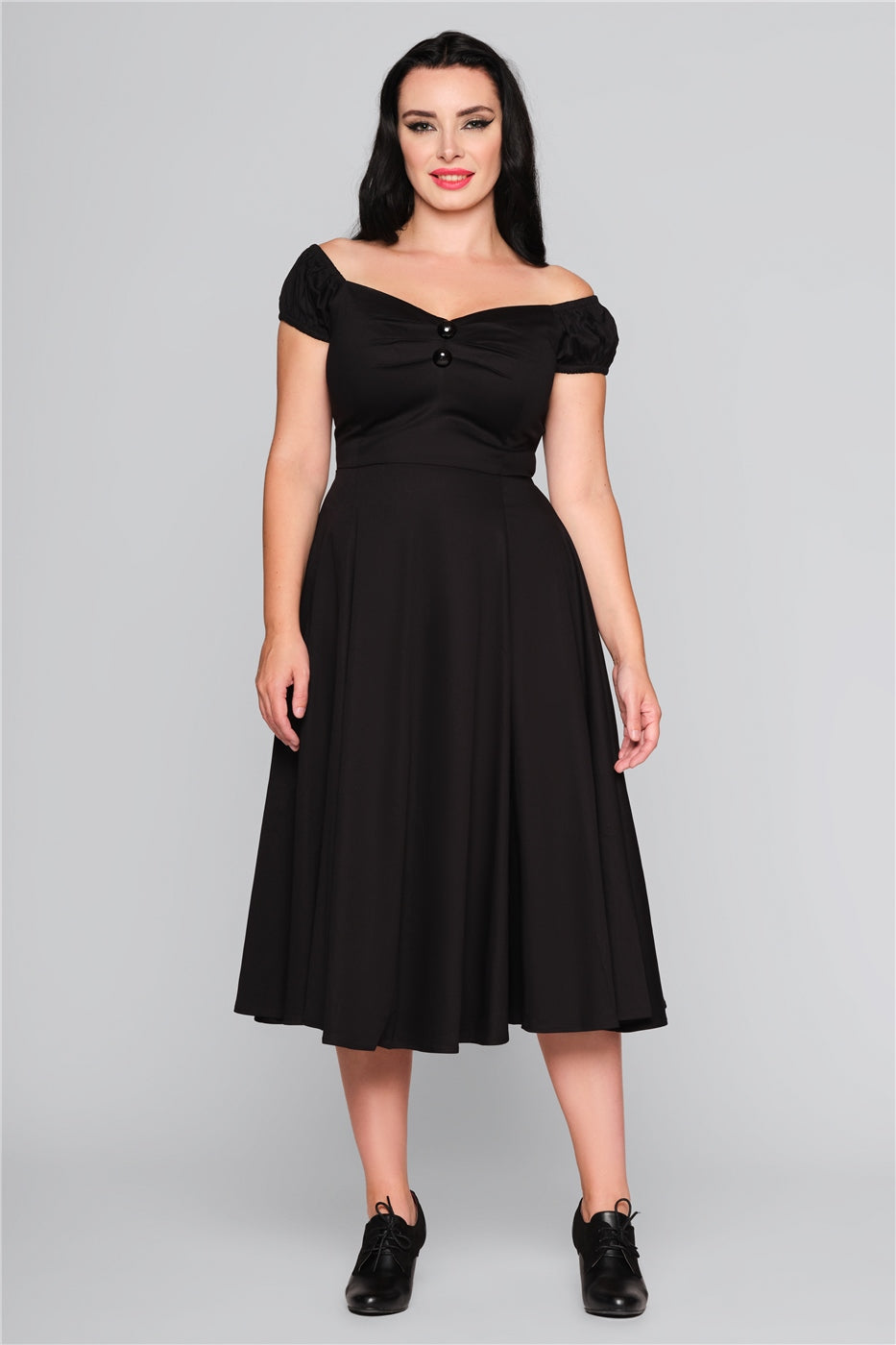 Dolores Classic Kleid in schwarz