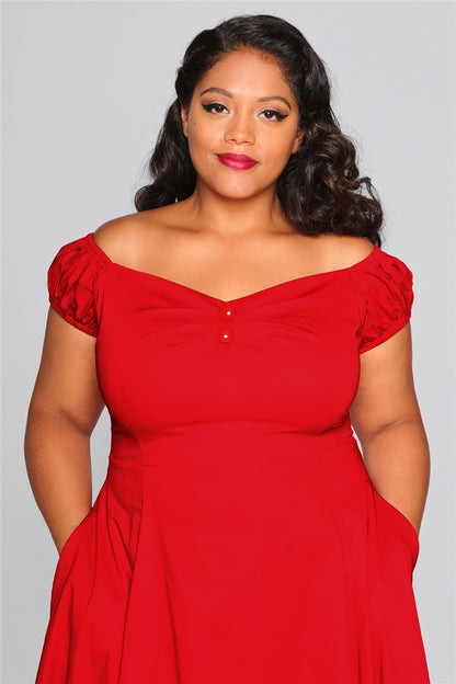 Dolores Classic Kleid in rot