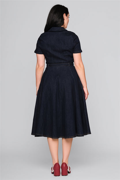 Caterina Kleid in Denim navy