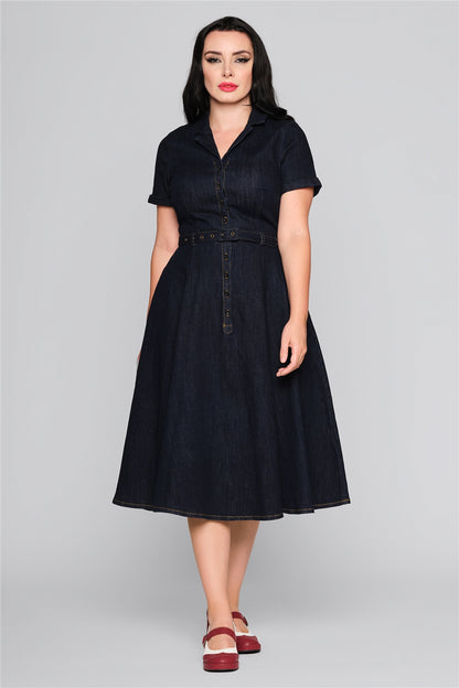 Caterina Kleid in Denim navy