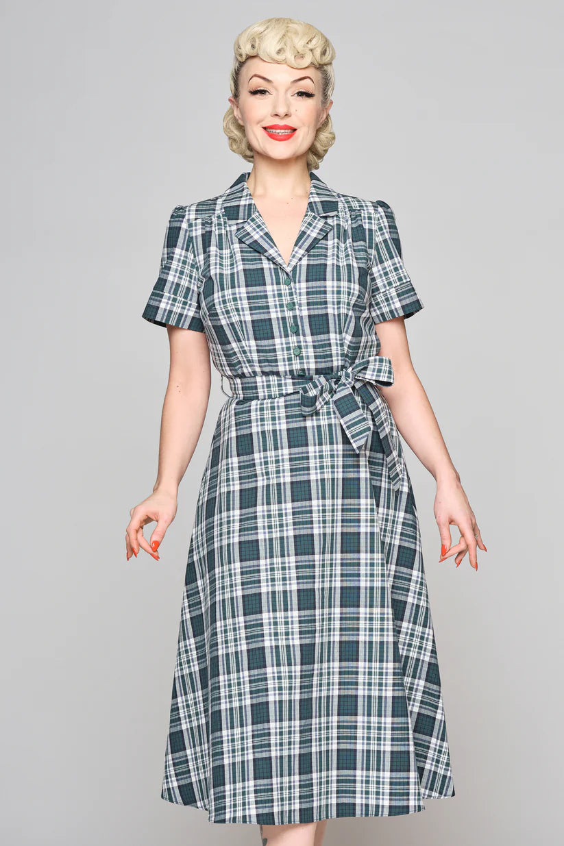 Alexandra 40s Check Kleid