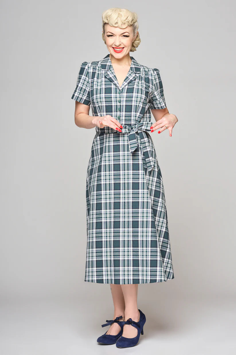 Alexandra 40s Check Kleid