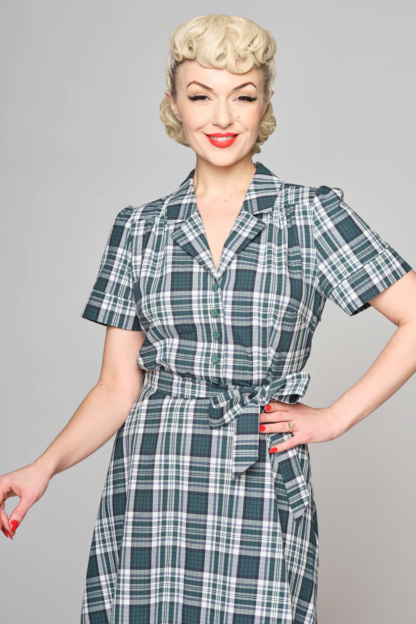 Alexandra 40s Check Kleid