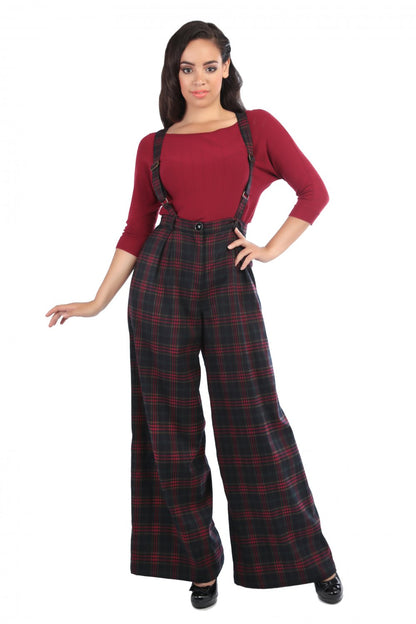 Glenda Hanna Check Swing Trousers - Plus Size