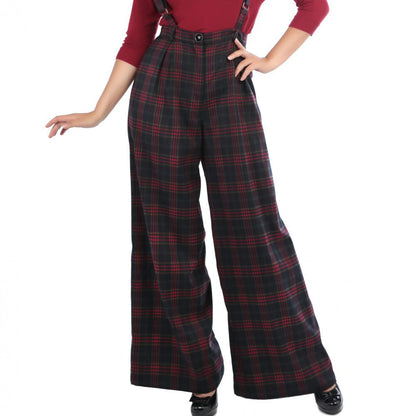 Glenda Hanna Check Swing Trousers - Plus Size