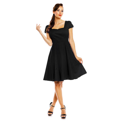 Claudia Kleid in uni schwarz