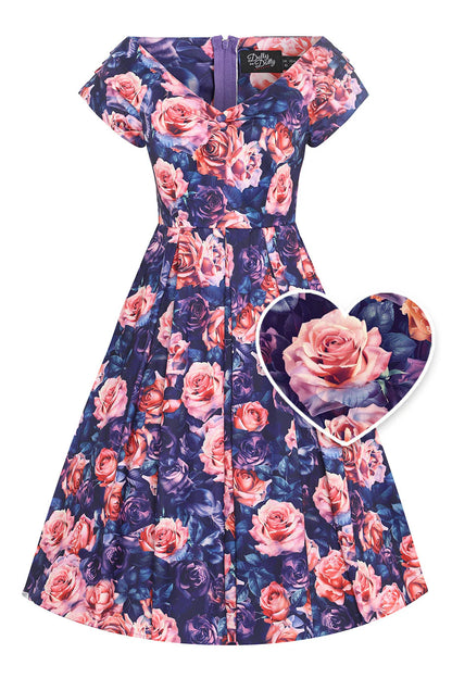 Pink Roses Lily Kleid