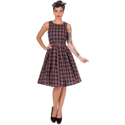Retro Check Annie Kleid