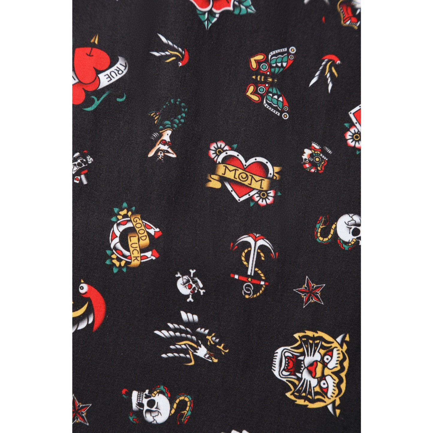 Retro Tattoo Print Skirt