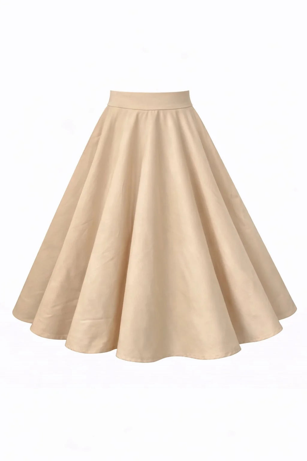 Maisie Skirt – cremefarbener Vintage-Tellerrock mit Taschen