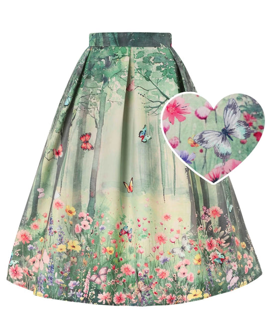 Butterfly Forest Skirt - Rock mit Schmetterlingen