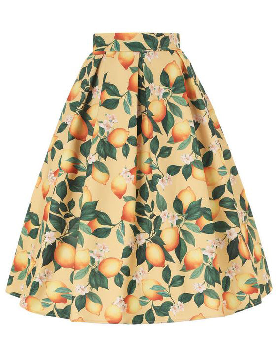 Aisley Lemon Skirt - Rock mit Zitronen