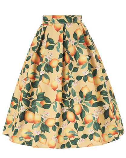 Aisley Lemon Skirt - Rock mit Zitronen