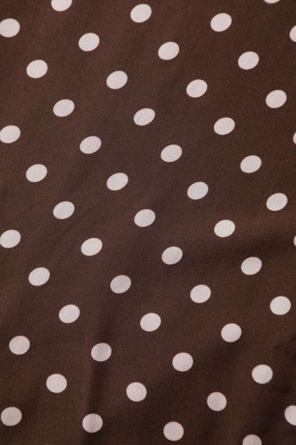 Estelle Polka Dot Skirt - Midi Rock in braun