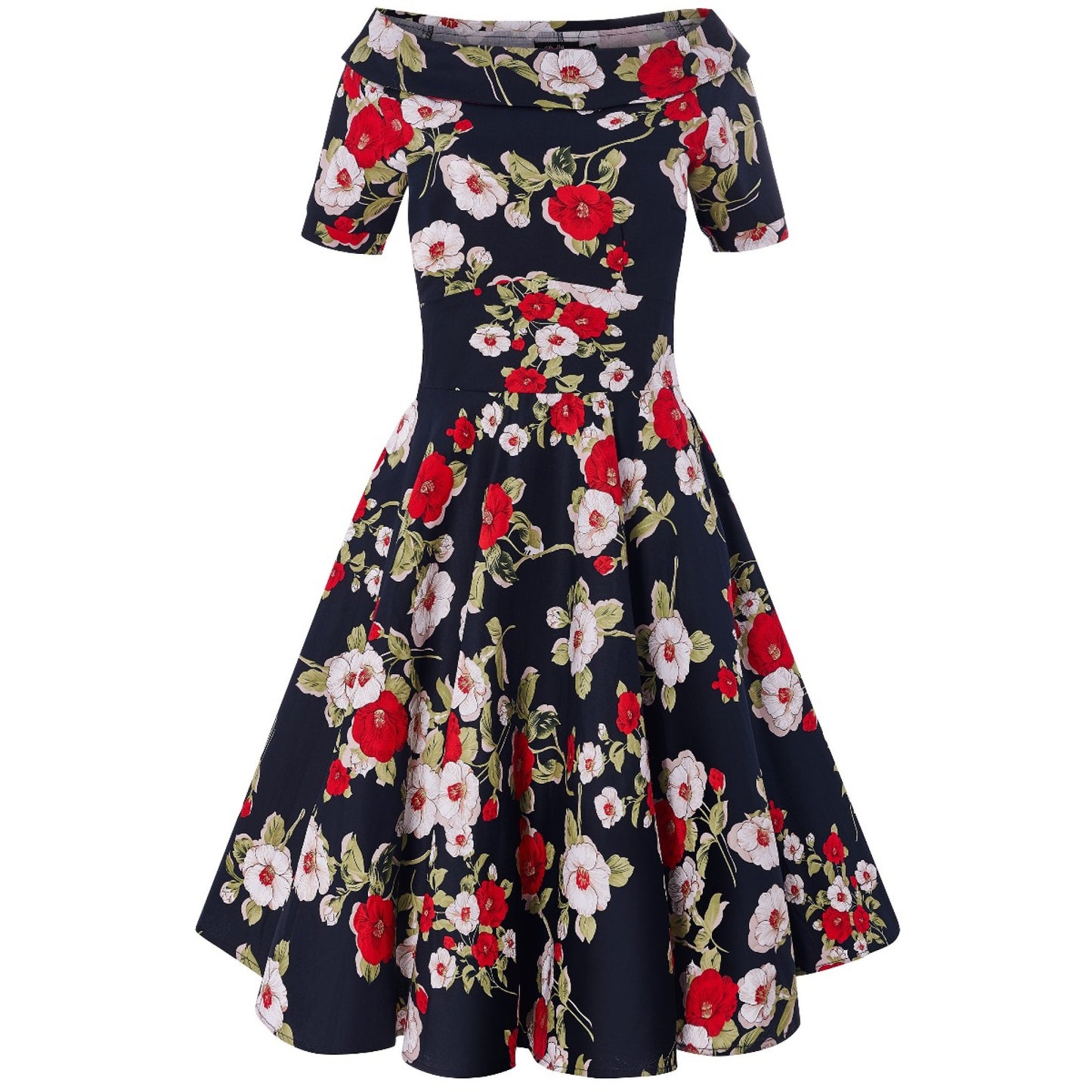 Retro Floral Darlene Dress