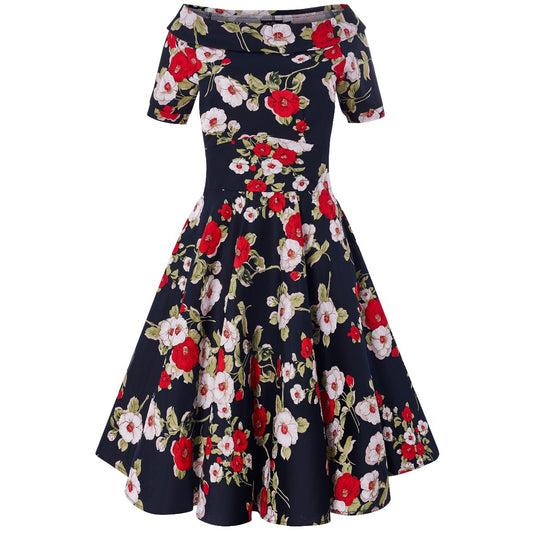 Retro Floral Darlene Dress