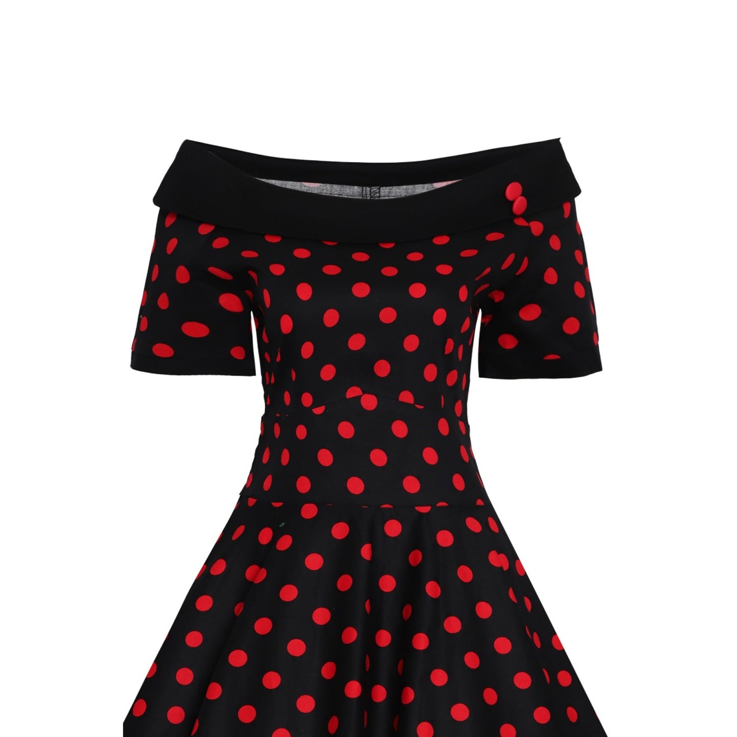 Red Spot Darlene Polka Dress black-red