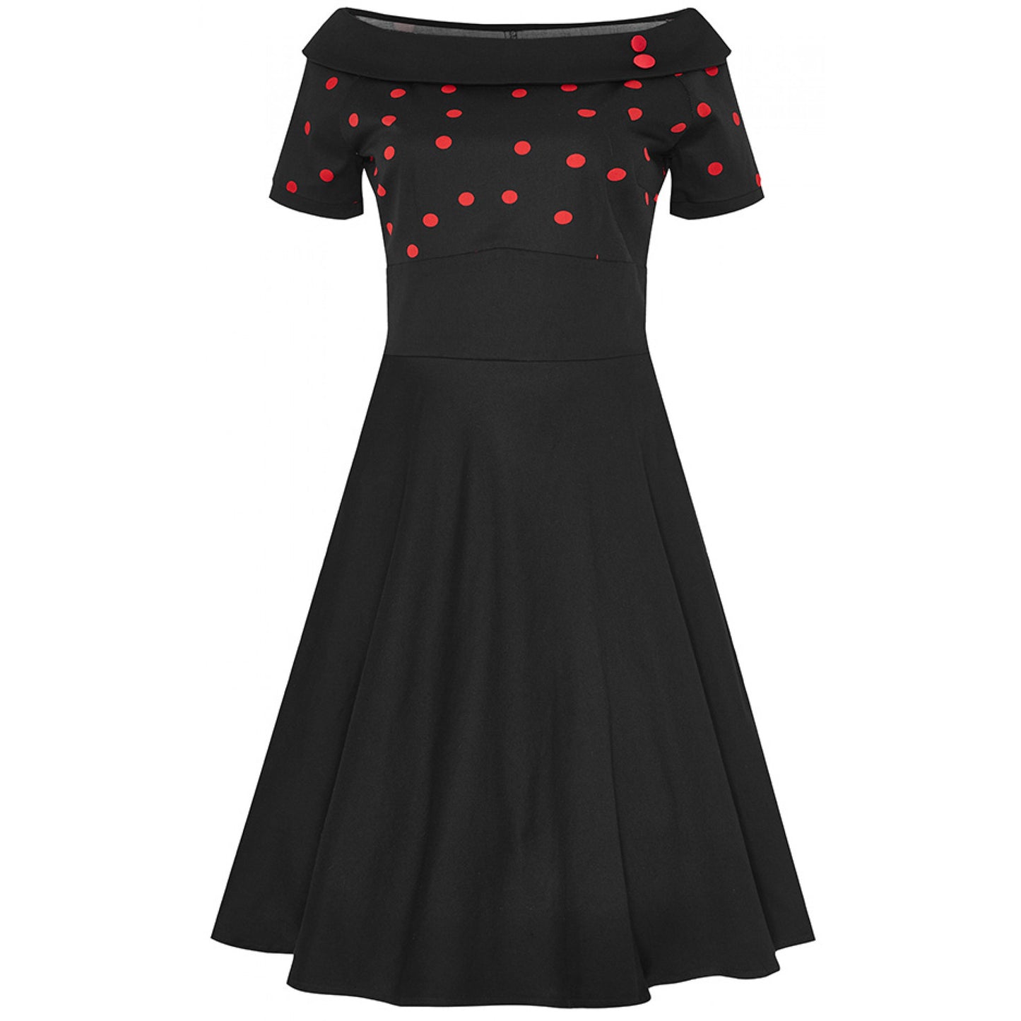 Polka Darlene Dress black-red