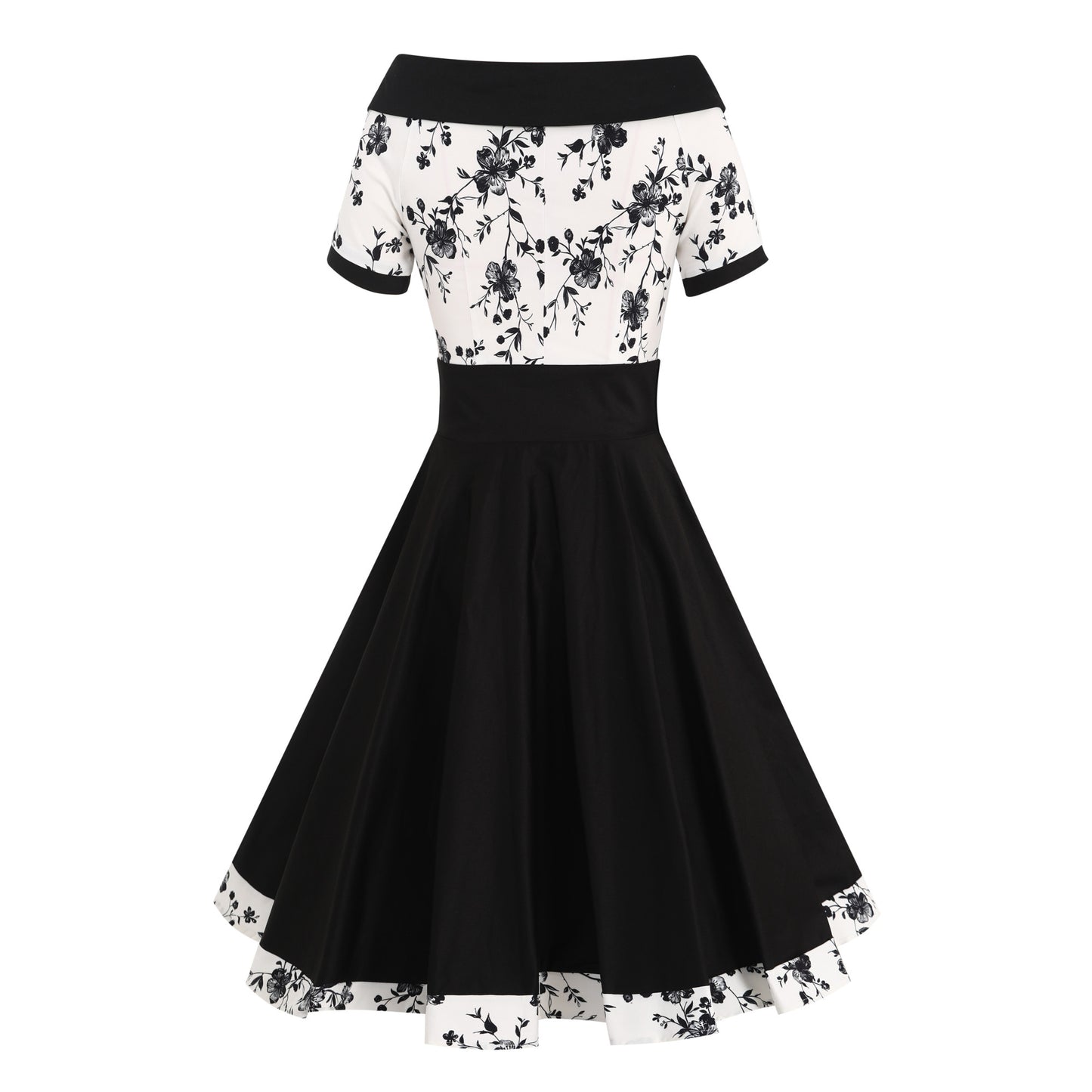 Black & White Rose Darlene Dress