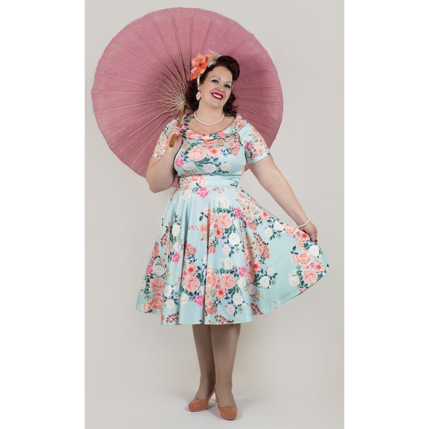 Mint Floral Darlene Dress