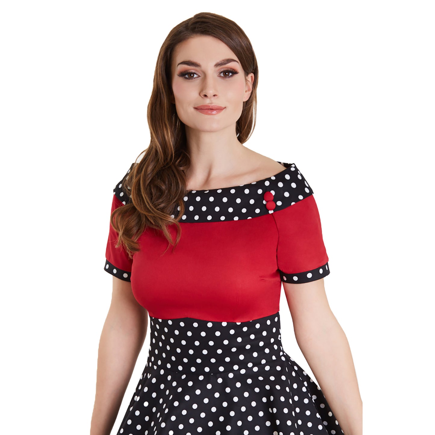 Red Black Polka Darlene Dress