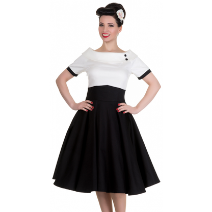 White & Black Darlene Dress