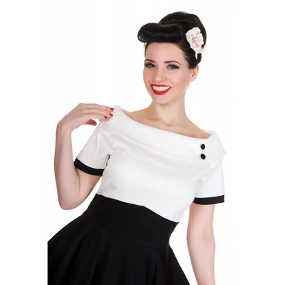 White & Black Darlene Dress