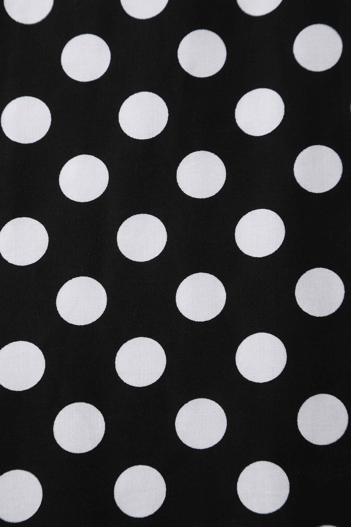 Black Polka Neckholder-Kleid - Rockabilly Dress mit Punkten