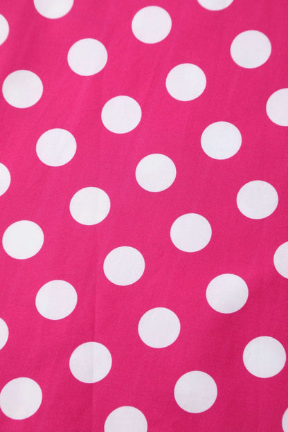 Daisy Pink Polka Neckholder Dress - Rockabilly Kleid