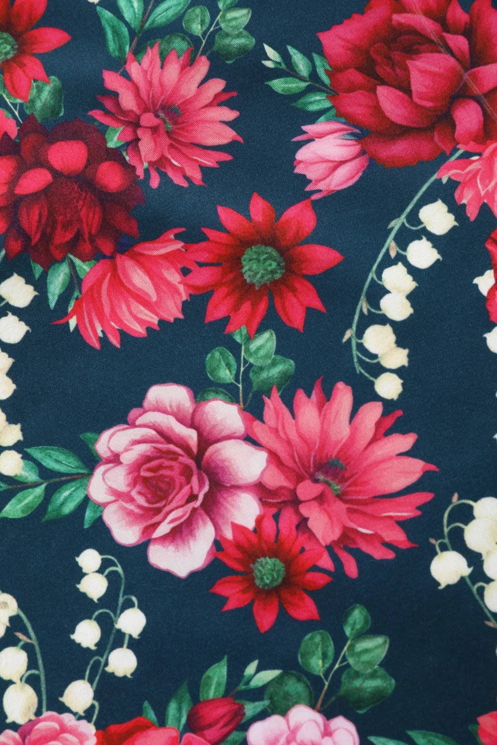 Pink Floral Daisy Dress - Neckholder Kleid mit rosa Blumen