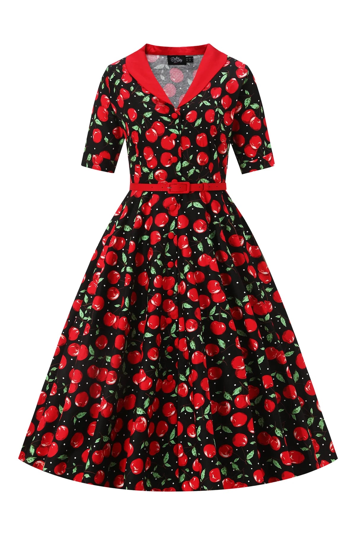 Mollie Cherry Dress - Rockabilly Kleid mit Kirschen