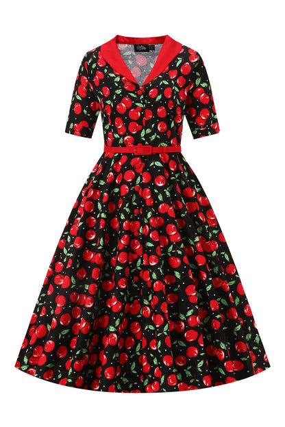 Mollie Cherry Dress - Rockabilly Kleid mit Kirschen