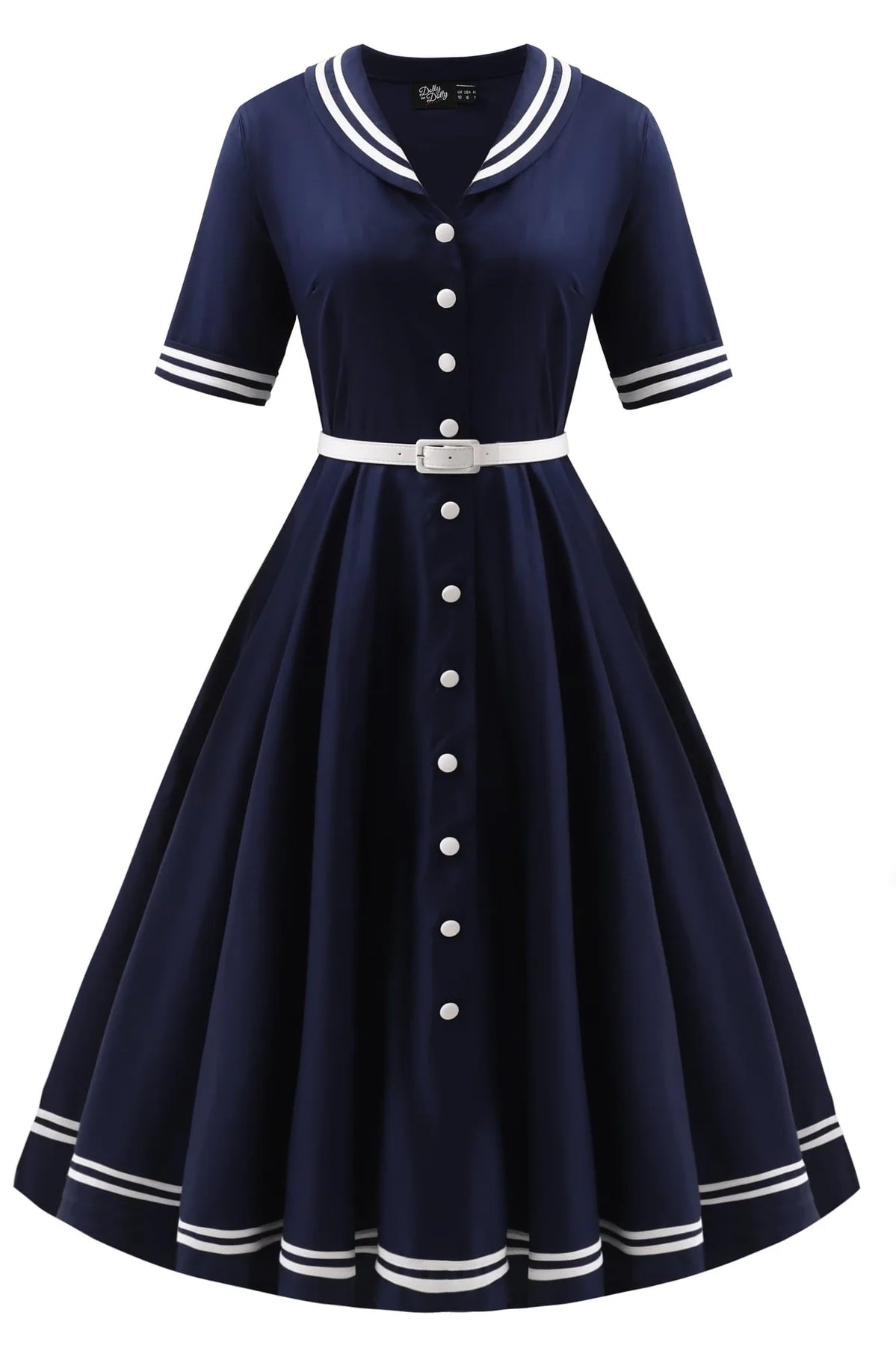 Mollie Sailor Shirt Dress - Rockabilly Kleid im maritimen Stil