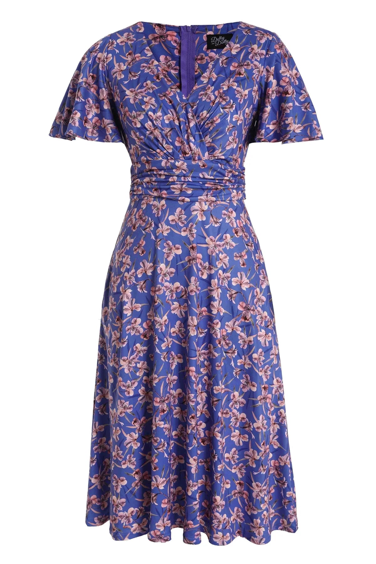 Donna Blue Orchid Dress - 40er Jahre Tea Kleid