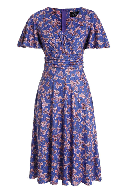 Donna Blue Orchid Dress - 40er Jahre Tea Kleid