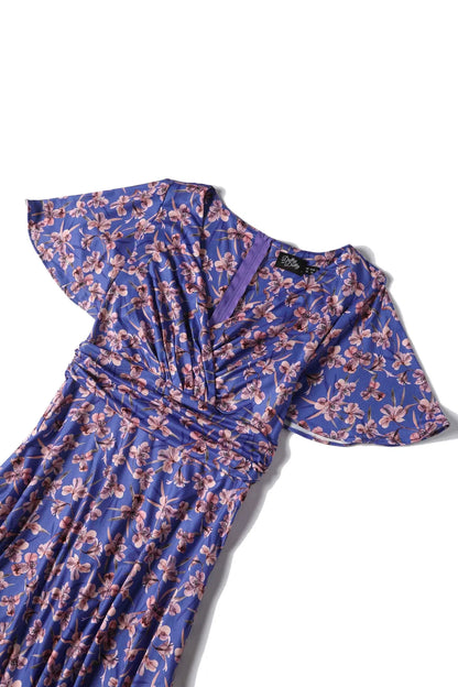 Donna Blue Orchid Dress - 40er Jahre Tea Kleid