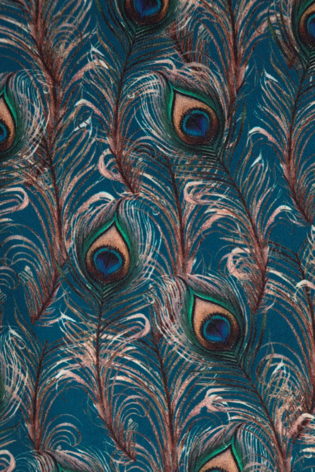 Donna Peacock Dress - Kleid mit Pfauenfeder-Muster