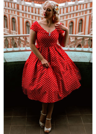 Red Lily Polka Dress
