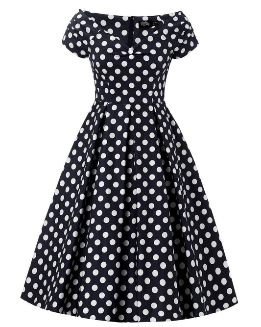 Lily Black-White Polka Dress