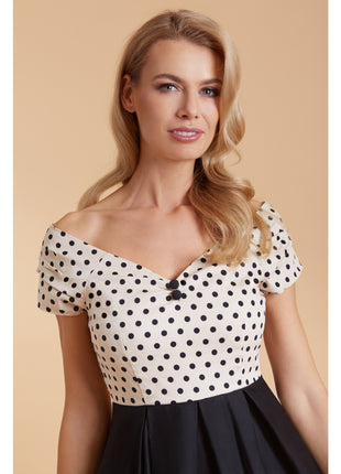 Cream Polka Lily Dress