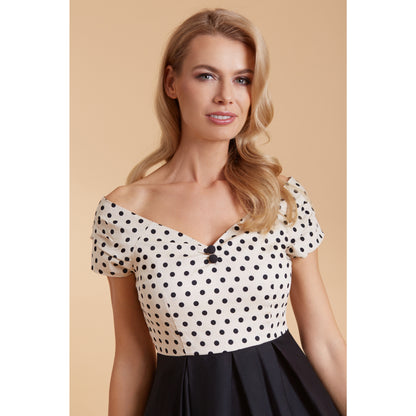 Cream Polka Lily Dress