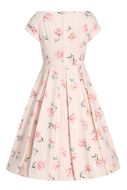 Pink Peony Dress - zartes Kleid mit Pfingstrosen